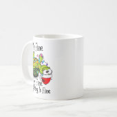 Funny Christmas Turtle It's Fine I'm Fine Everythi コーヒーマグカップ (正面左)