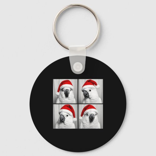 Funny Christmas Umbrella Atoo Santa Photo Booth Pa キーホルダー (正面)