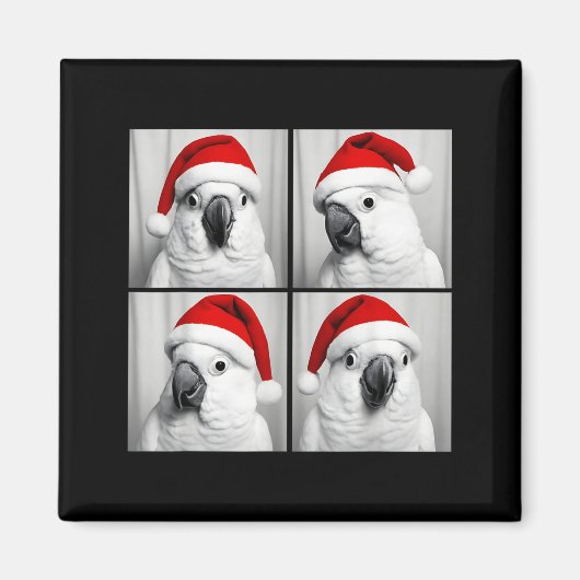 Funny Christmas Umbrella Atoo Santa Photo Booth Pa マグネット (正面)