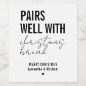 Funny Christmas Vacation Break ワインラベル (シングルラベル)