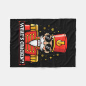 Funny Christmas Whats Crackin Nutcracker Men Kids フリースブランケット (正面(横))