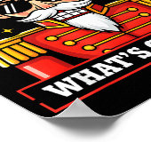 Funny Christmas Whats Crackin Nutcracker Men Kids  ポスター (角)