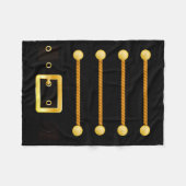 Funny Christmas With Nutcracker Costume フリースブランケット (正面(横))