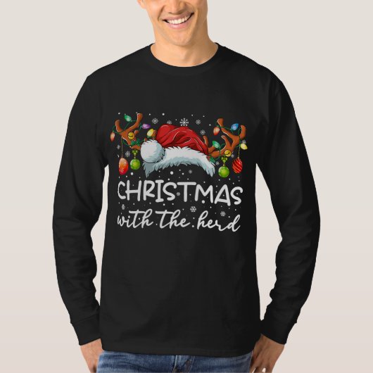 Funny Christmas With Santa Shirt Tシャツ (正面)