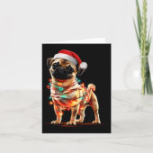 Funny Chug Christmas Graphics Dog Lights Lover カード (正面)