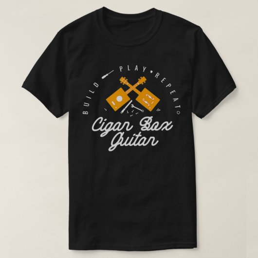 Funny Cigar Bo Guitar Guitarist Bassist Music Love Tシャツ (デザイン正面)