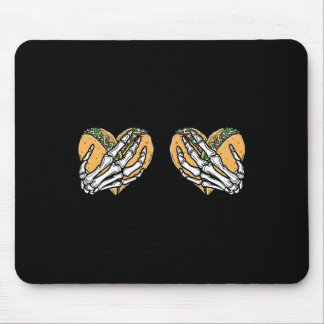 Funny Cinco De Mayo Taco Breast Skull Hands  マウスパッド