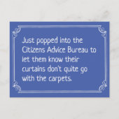 Funny Citizens Advice Bureau Joke ポストカード (正面)