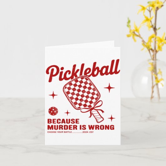 Funny Ckle Ball Outfit Women, Retro Ckleball Dink カード (黄色い花)