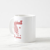 Funny Ckle Ball Outfit Women, Retro Ckleball Dink  コーヒーマグカップ (正面左)