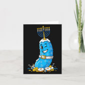 Funny Ckle Dreidel Menorah Hanukkah Kids Womens Me カード (正面)