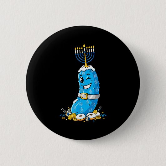 Funny Ckle Dreidel Menorah Hanukkah Kids Womens Me 缶バッジ (正面)