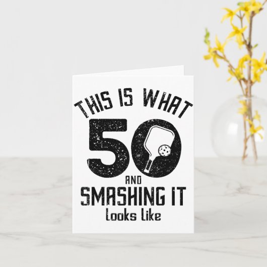 Funny Ckleball 50th Birthday 50 Years Old Love Ckl カード (黄色い花)