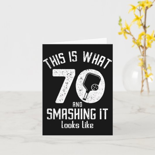 Funny Ckleball 70th Birthday 70 Years Old Love Ckl カード (黄色い花)