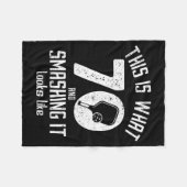 Funny Ckleball 70th Birthday 70 Years Old Love Ckl フリースブランケット (正面(横))