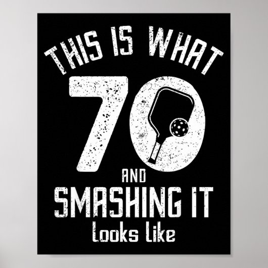 Funny Ckleball 70th Birthday 70 Years Old Love Ckl ポスター (正面)