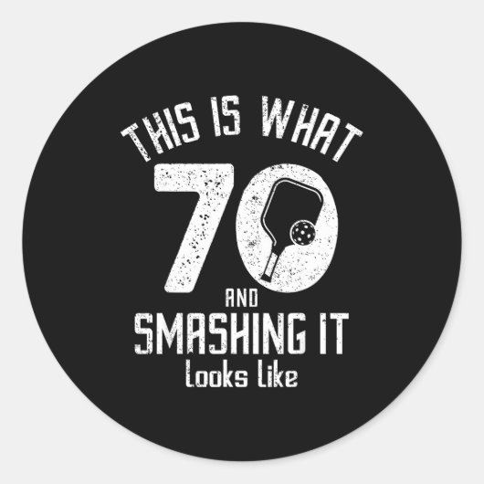 Funny Ckleball 70th Birthday 70 Years Old Love Ckl ラウンドシール (正面)