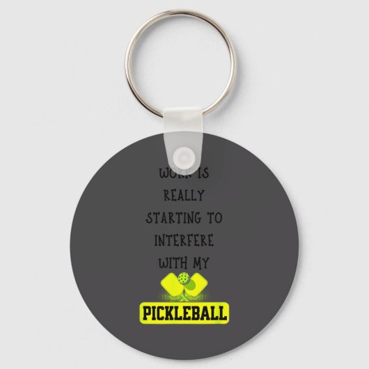 Funny Ckleball Work Quote Ckleball Lover Office Jo キーホルダー (正面)