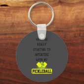 Funny Ckleball Work Quote Ckleball Lover Office Jo キーホルダー (正面)