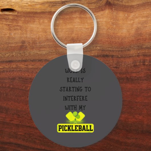 Funny Ckleball Work Quote Ckleball Lover Office Jo キーホルダー (正面)