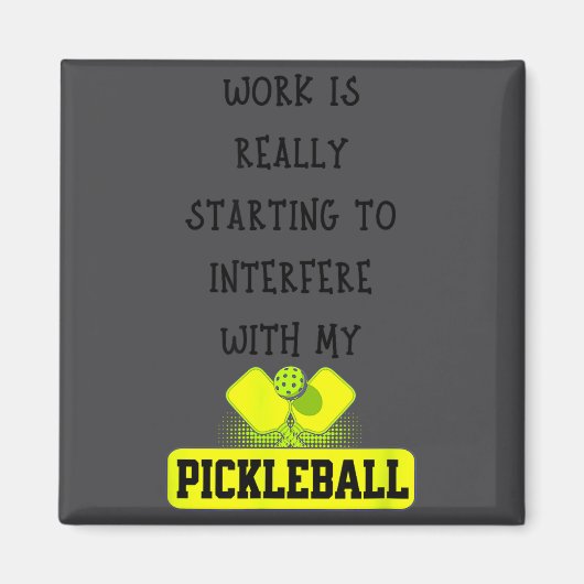 Funny Ckleball Work Quote Ckleball Lover Office Jo マグネット (正面)