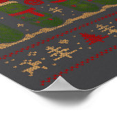 Funny Ckles Christmas Lights Santa Hat Xmas Ugly S ポスター (角)