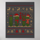 Funny Ckles Christmas Lights Santa Hat Xmas Ugly S ポスター (正面)