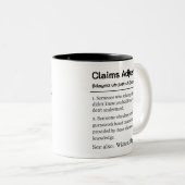 Funny Claims Adjuster Definition ツートーンマグカップ (正面右)