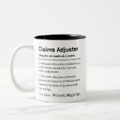 Funny Claims Adjuster Definition ツートーンマグカップ (左)