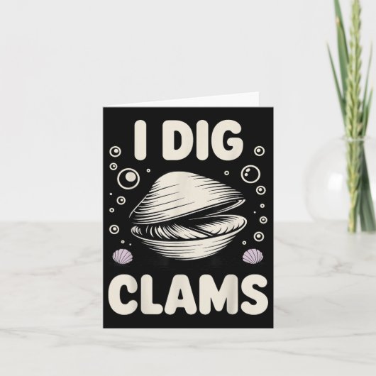 Funny Clam Digging Design For Men Women Clam Digge カード (正面)