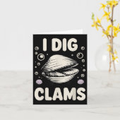 Funny Clam Digging Design For Men Women Clam Digge カード (黄色い花)