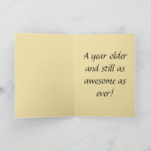 Funny classic car birthday wish card カード (内部)