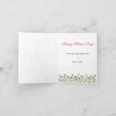 Funny Classic Floral Bouquet Custom Mother's Day  カード (内部)
