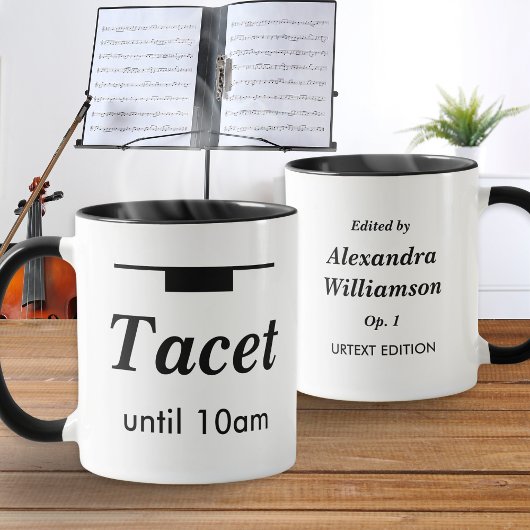 Funny Classical Music Humor Tacet Morning Rest マグカップ