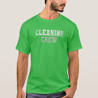 Funny CLEANING CREW Clean Up Team Custodian Grunge Tシャツ