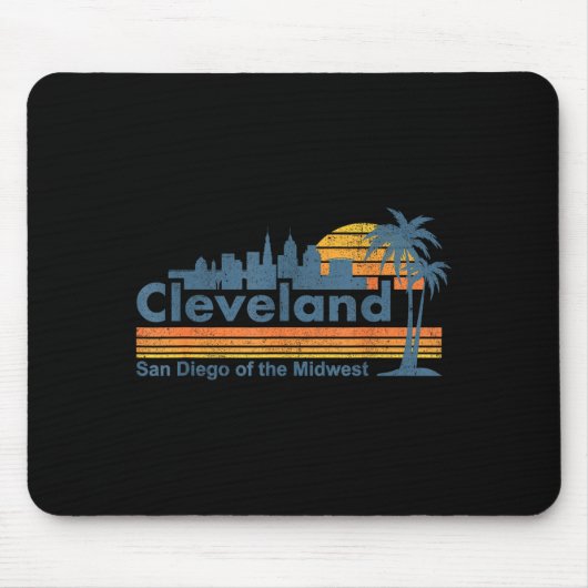 Funny Cleveland Skyline San Diego Of The Midwest R マウスパッド (正面)