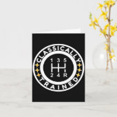 Funny Clically Trained Manual Car Driving Humor  カード (黄色い花)