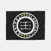 Funny Clically Trained Manual Car Driving Humor  フリースブランケット (正面(横))