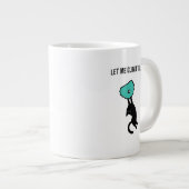 Funny Climbing Cat Catches Climbing Hold ジャンボコーヒーマグカップ (正面右)