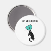 Funny Climbing Cat Catches Climbing Hold マグネット (正面/裏面)