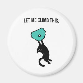 Funny Climbing Cat Catches Climbing Hold マグネット