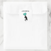 Funny Climbing Cat Catches Climbing Hold Tasse スクエアシール (バッグ)