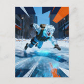 Funny clown icecube falling on ice  ポストカード (正面)