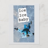 Funny clown icecube falling on ice  postcard ポストカード (正面)