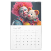Funny Clowns & Colorful Smiles 2026 Calendar カレンダー (1月 2027)