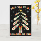 Funny Cna Nurse Christmas Medical Xmas Trees Nursi カード (黄色い花)