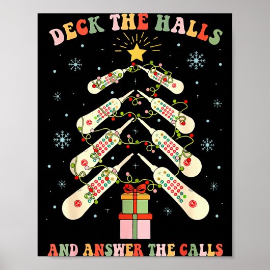 Funny Cna Nurse Christmas Medical Xmas Trees Nursi ポスター (正面)