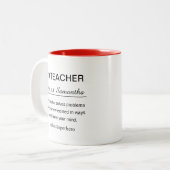 Funny Co-Teacher Worker Definition ツートーンマグカップ (正面左)
