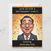 Funny Co-Worker Retirement Party  招待状 (正面)