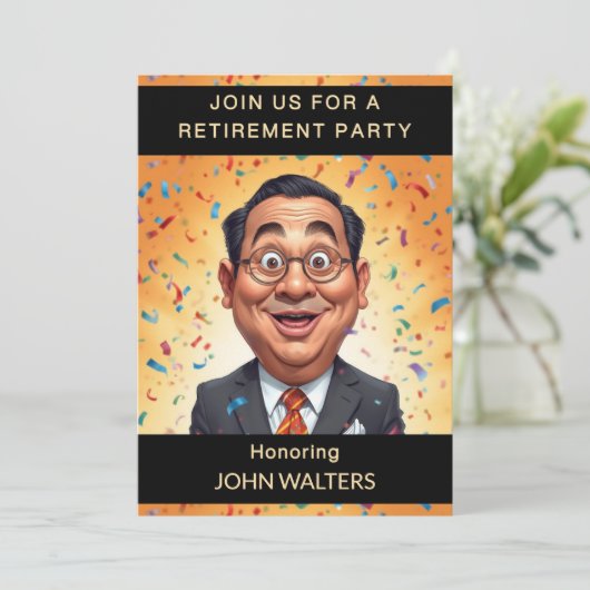 Funny Co-Worker Retirement Party  招待状 (スタンド正面)